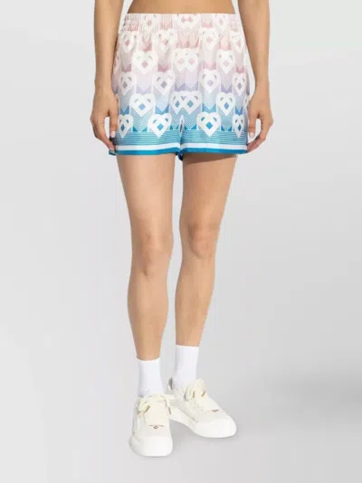 Casablanca Monogram Print Shorts In Multi