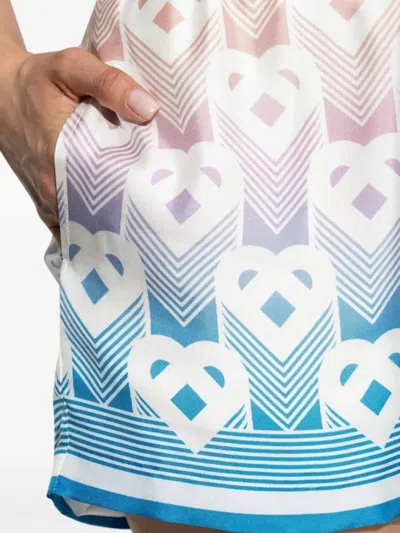 Casablanca Monogram Print Shorts In Multi