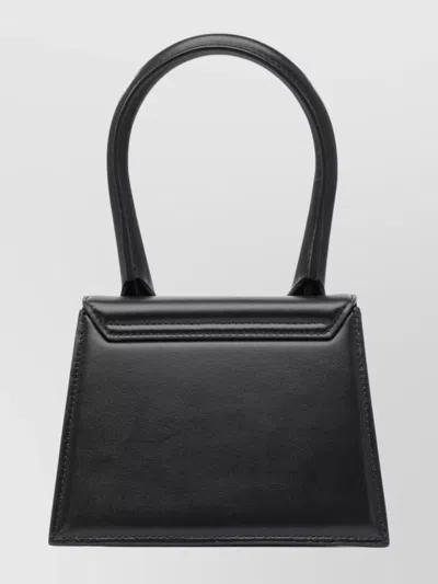 Jacquemus The Medium Chiquito Leather Handbag. In Black