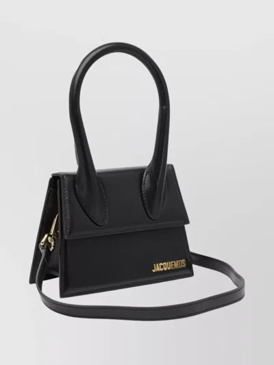 Jacquemus The Medium Chiquito Leather Handbag. In Black