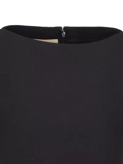 Valentino Garavani Bow Detail Wool And Silk Mini Dress In Black