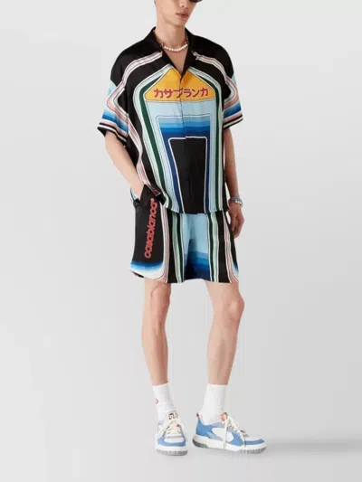 Casablanca Graphic Mountain Shorts In Multi