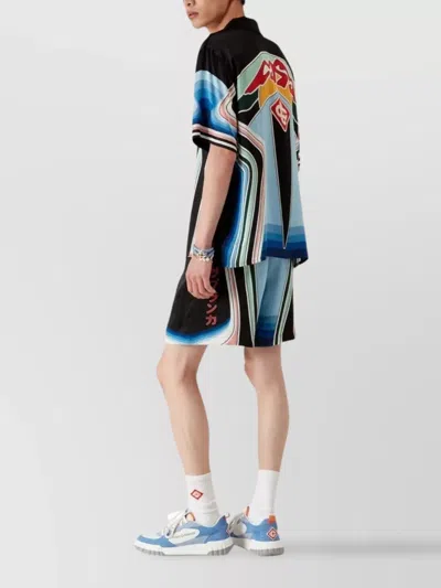 Casablanca Graphic Mountain Shorts In Multi