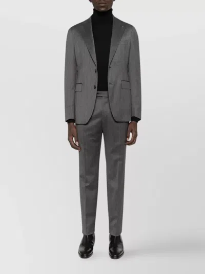 Tagliatore Turtleneck Sweater With Ribbed Collar And Cuffs In Black