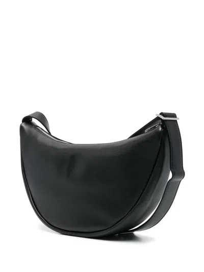 Sandro Leather Crossbody Bag In Black