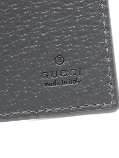 Pre-owned Gucci Gg Supreme Card Case In Gray