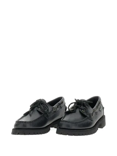 Sebago Black Ranger Moc Soft Loafers In Black