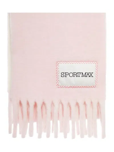 Sportmax Fringed Edge Scarf Collection In Pink