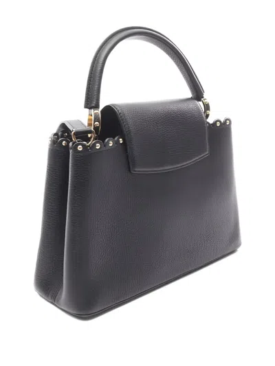 Pre-owned Louis Vuitton Capucines Pm Tote Bag In Black
