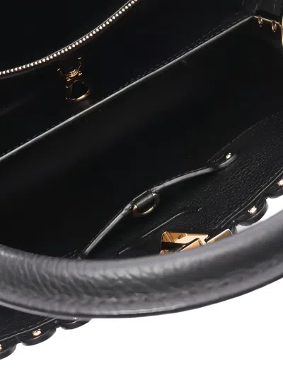 Pre-owned Louis Vuitton Capucines Pm Tote Bag In Black