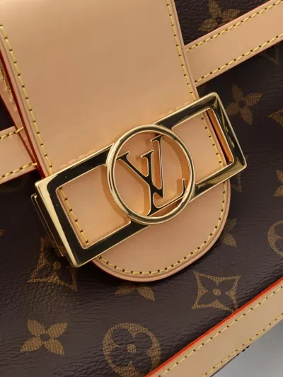 Pre-owned Louis Vuitton Dauphine Gm Monogram Shoulder Bag In Brown