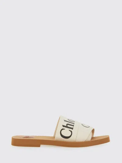 Chloé Woody Sabot Mules In White