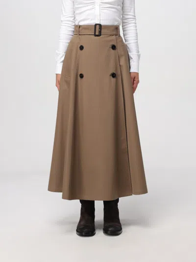 Burberry "brenda" Midi Skirt In Brown