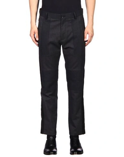 Shop Dolce & Gabbana Man Pants Steel Grey Size 40 Cotton, Polyamide, Silk, Elastane