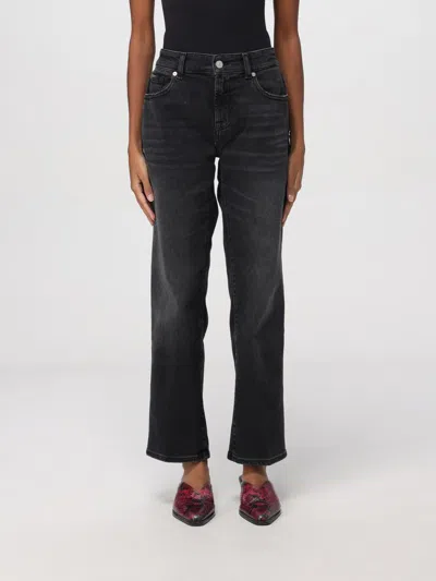 7 For All Mankind Jeans  Woman Color Black In Black