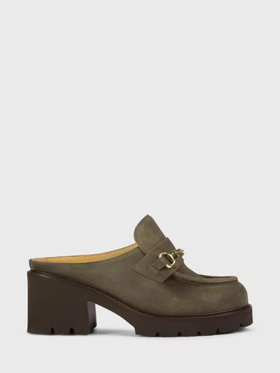 Doucal's Chain-embellished Mules In Brown