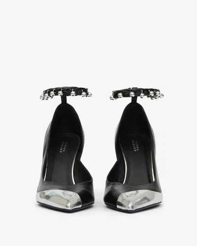 Isabel Marant Peleny Pumps In Silver Leather In Multi
