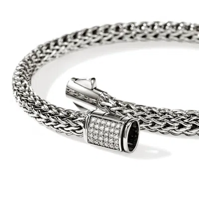 John Hardy Sterling Silver Icon Diamond Bracelet In Metallic