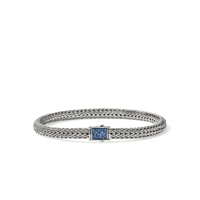 John Hardy Sterling Silver Icon Sapphire Bracelet In White