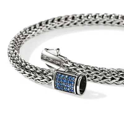 John Hardy Sterling Silver Icon Sapphire Bracelet In White