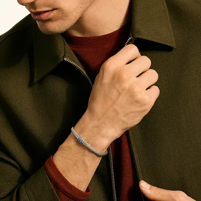 John Hardy Sterling Silver Icon Sapphire Bracelet In White