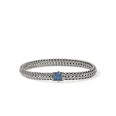 John Hardy Sterling Silver Icon Sapphire Bracelet In White
