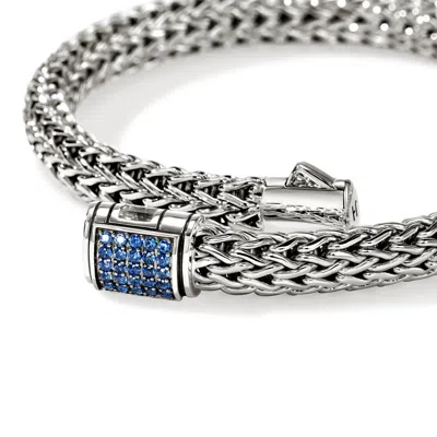 John Hardy Sterling Silver Icon Sapphire Bracelet In White