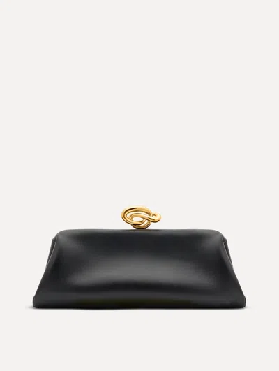 Oscar De La Renta Knot Clutch Bag In Black