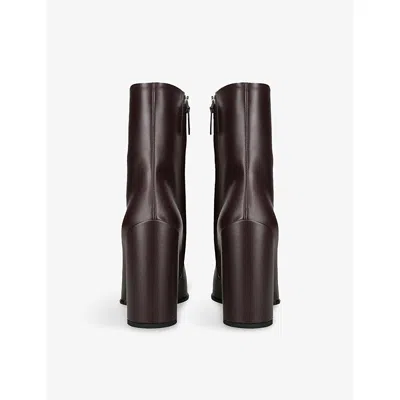 Alaïa Alaia Women Leather Square Booties In Brown