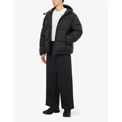 Hiking Patrol Mens Charcoal Black Element Padded Shell-down Jacket In Black