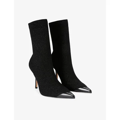 Kurt Geiger London Regent Pointed Cap Toe Bootie In Black