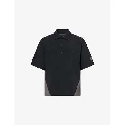 Manors Mens Black Shooter Short-sleeve Woven Shirt Xl