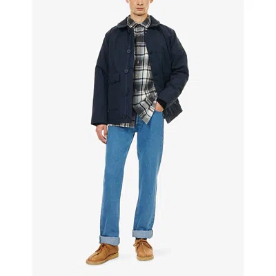 Barbour Mens Charcoal Chopford Checked Brushed-cotton Shirt In Gray