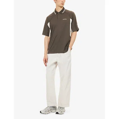 Manors Mens Ivory Work Cuffed-hem Straight-leg Woven Trousers In White