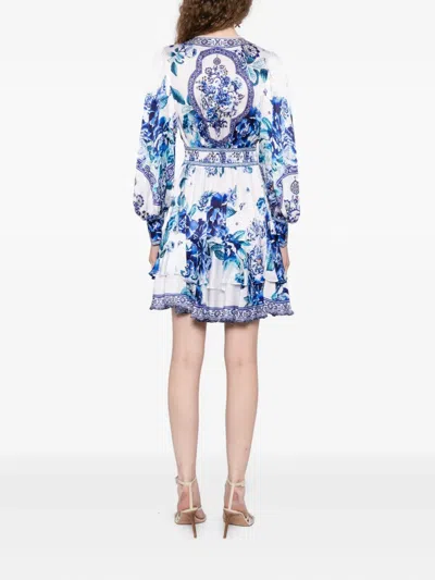 正面纽扣荷叶边连衣裙