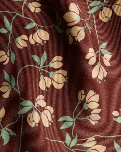 Prada Bedruckter Schal Aus Seiden-twill In Brown