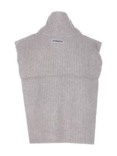 Pinko Cipro High-neck Dickie In Gray
