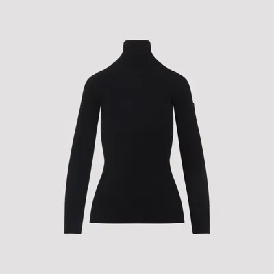 Yves Salomon Fitted Long-sleeve Turtleneck Sweater With Ribbed Knit Texture In Animal Print