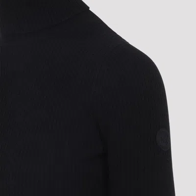 Yves Salomon Fitted Long-sleeve Turtleneck Sweater With Ribbed Knit Texture In Animal Print
