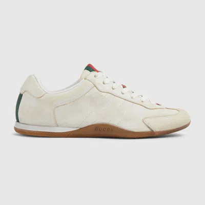 Gucci Shift Leather Sneakers In Neutral