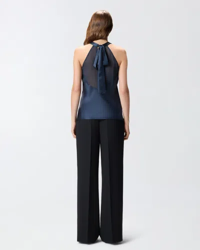 Pinko Flowing Top With Bow In Multi