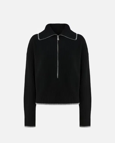 Pinko Wool And Cashmere Sweater With Zip In Multi