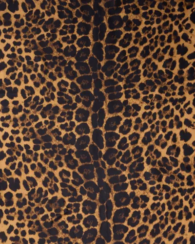 Pinko Thin Leopard Twill Scarf In Brown