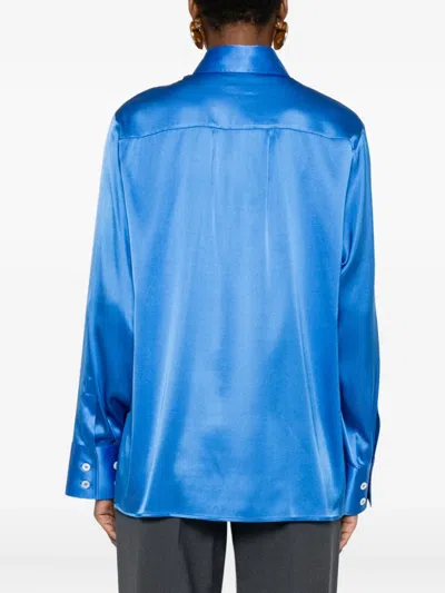 Covert Point-collar Blouse In Blue