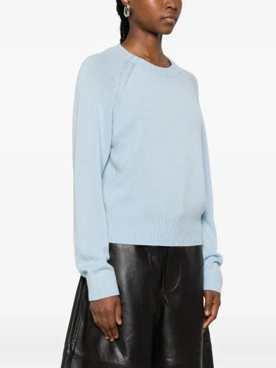 Allude Crew-neck Sweater In Blue