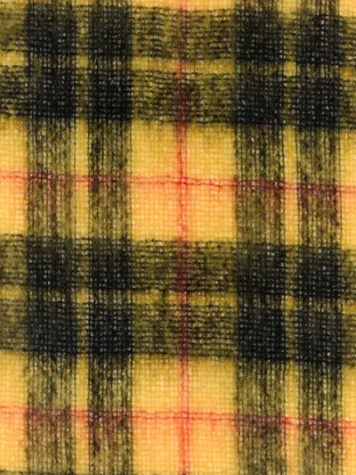Burberry Check Scarf In Yellow