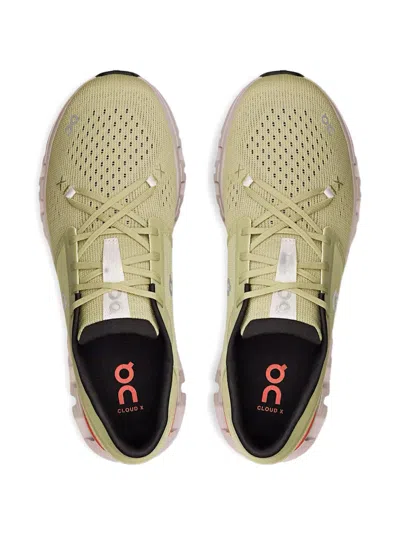 On Running Cloud X 4 "caper/salmon" Sneakers In Green