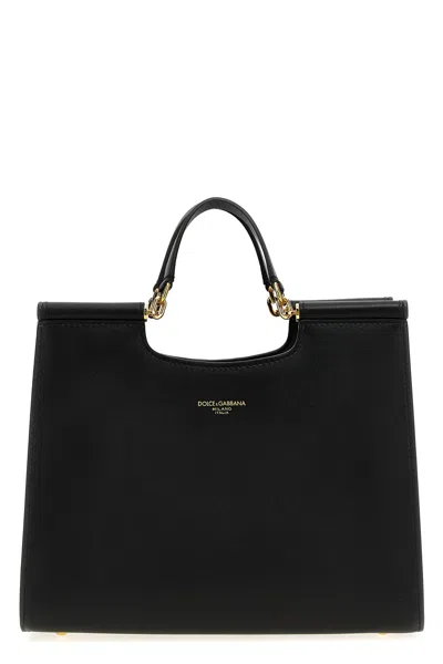 Dolce & Gabbana Bag Shopping Sicily Small Black In Black