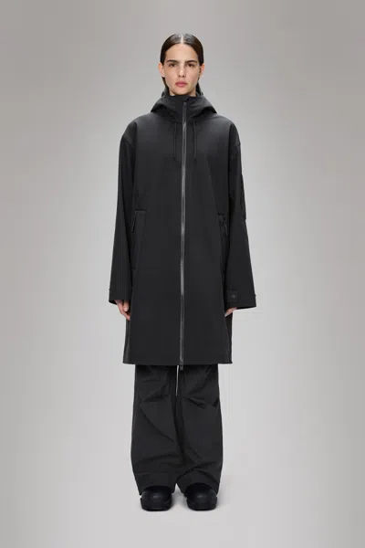 Rains Suva Waterproof Hard Shell Raincoat In Black
