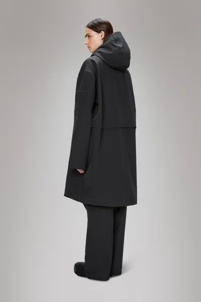 Rains Suva Waterproof Hard Shell Raincoat In Black
